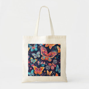 Artistic Butterfly Floral Girls’ Tote – Great Gift Bag
