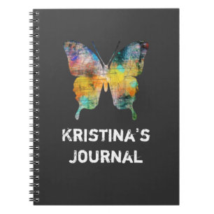 Artistic Butterfly Spiral Notebook