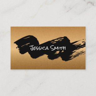 Artistic Calligraphy Brush Stroke Business Card