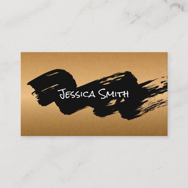 Artistic Calligraphy Brush Stroke Business Card (Front)