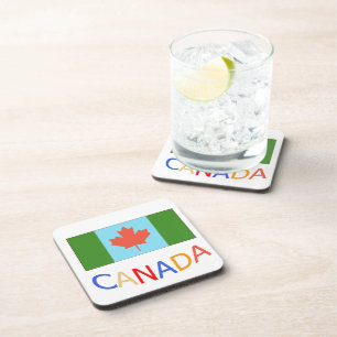 Artistic Canada flag patriotism. Canada Day. Coaster