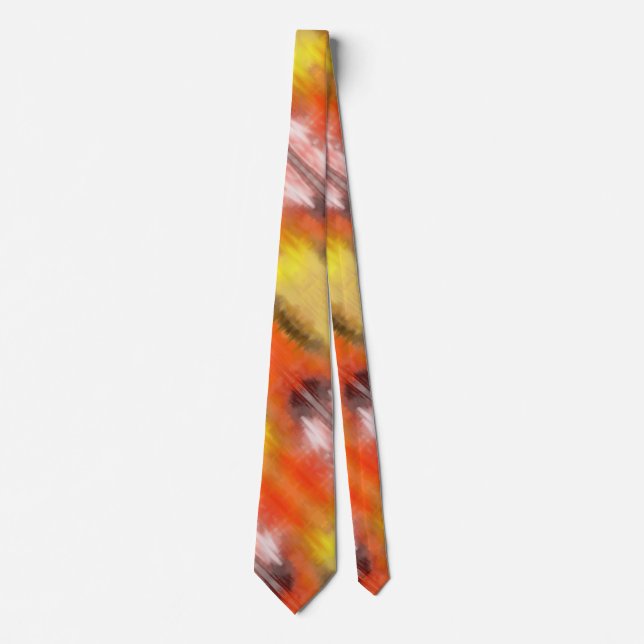 Artistic Candy Corn Colours Abstract Art Tie (Front)