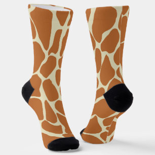 Artistic Caramel Brown Giraffe Spot Pattern Socks