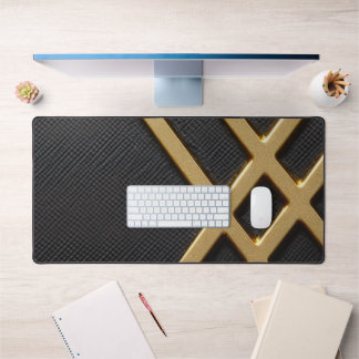 Artistic Carbon and Gold printed desk mat