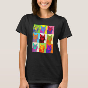 Artistic Cat 1960s Pop Cat Cat T-Shirt