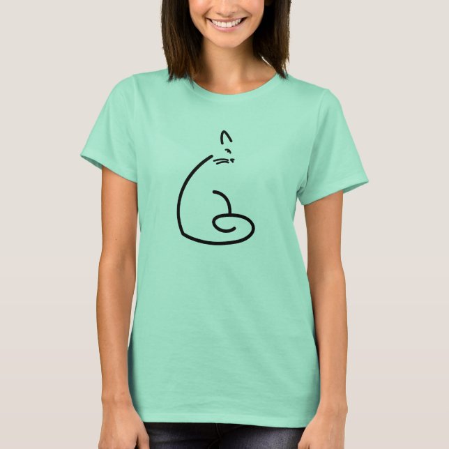 Artistic Cat Silhouette T-shirt (Front)