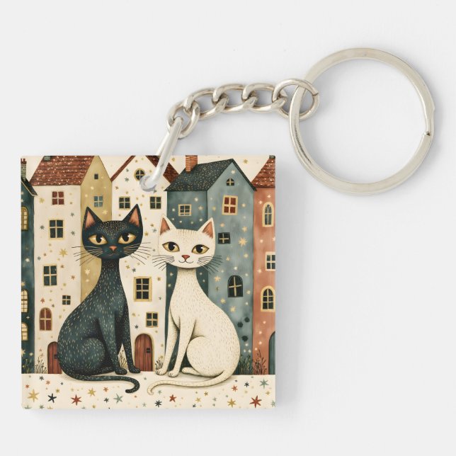 Artistic Cats Key Ring (Back)