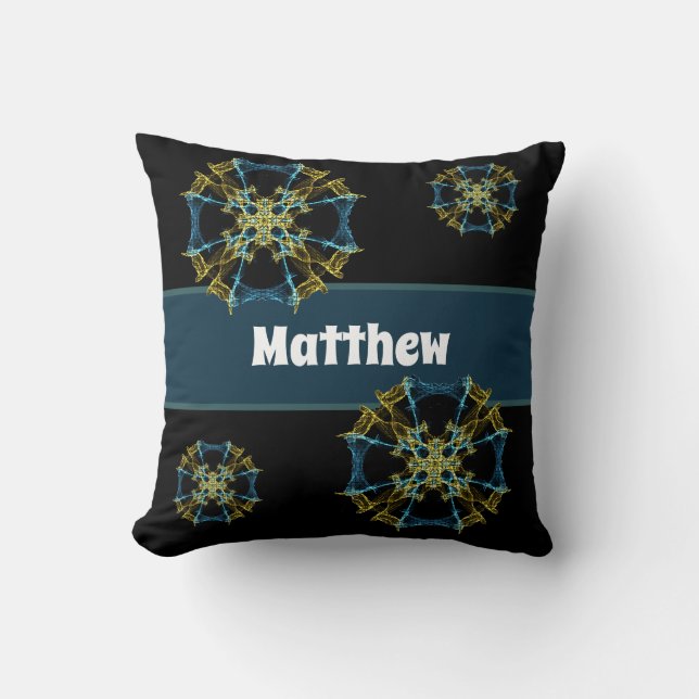 Artistic Celestial Light Pattern Gender Neutral Cushion (Front)