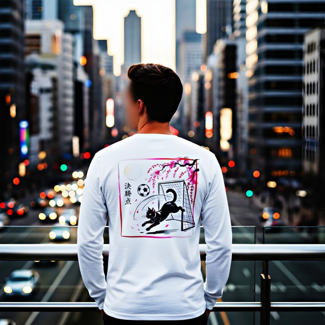 Artistic Cherry Blossom Cat Soccer For Japanese Ar T-Shirt (Creator Uploaded)