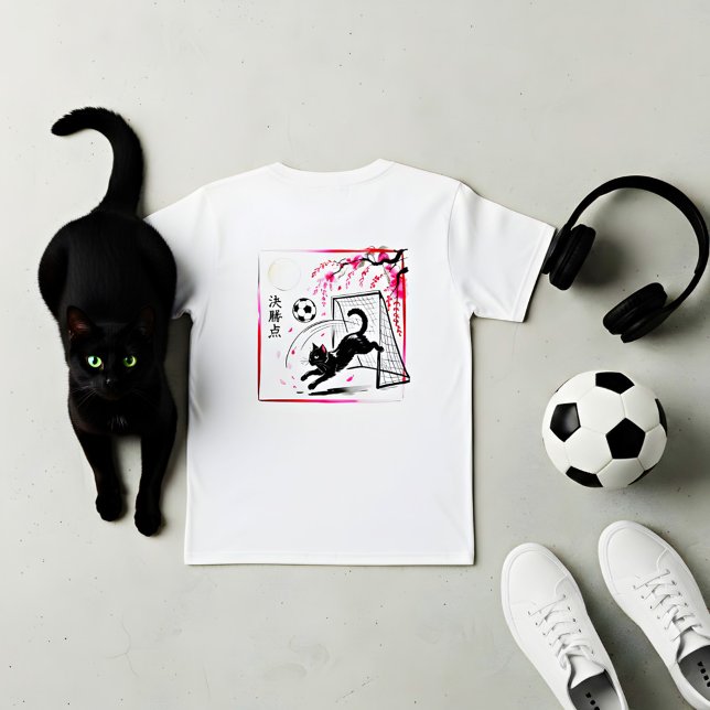 Artistic Cherry Blossom Cat Soccer For Japanese Ar Tri-Blend Shirt (Creator Uploaded)