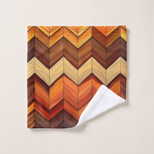 Artistic Chevron Bath Towel Set (Wash Cloth)