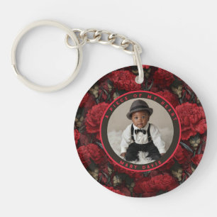 Artistic Christmas Gifts For Her Floral Carnation Key Ring