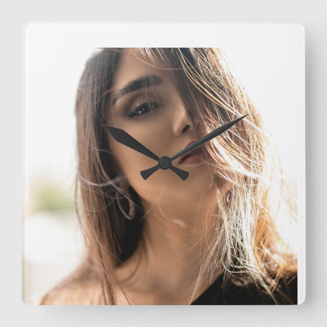 Artistic Cinematic Portrait Wall Clock - Modern Ae (Front)