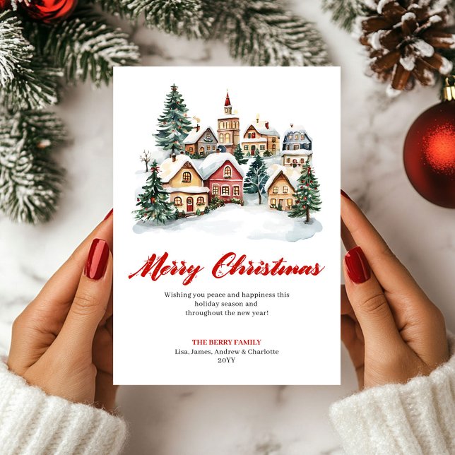 Artistic Classic Christmas Scene Greeting Card (Artistic Classic Christmas Scene Greeting Card)
