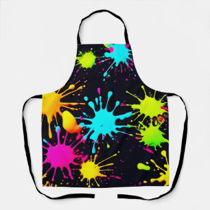 Artistic Colour Burst with Dripping Paint Apron