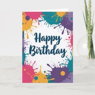 Artistic Colourful Birthday Card
