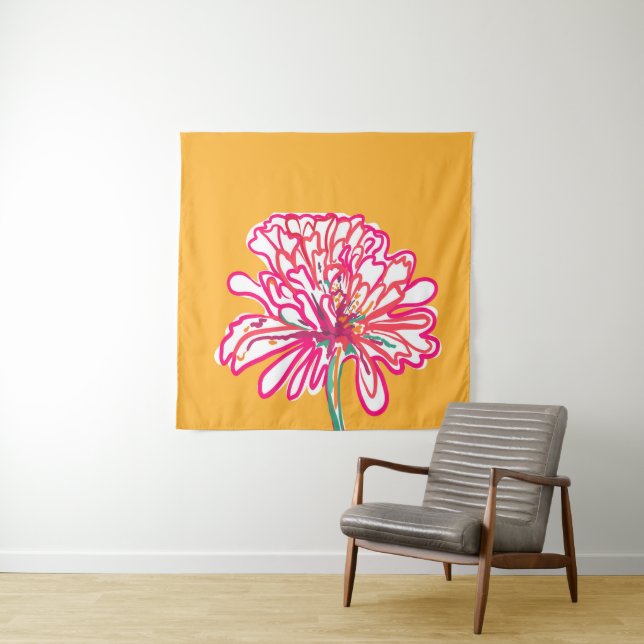 Artistic Colourful Flower  Tapestry (In Situ)