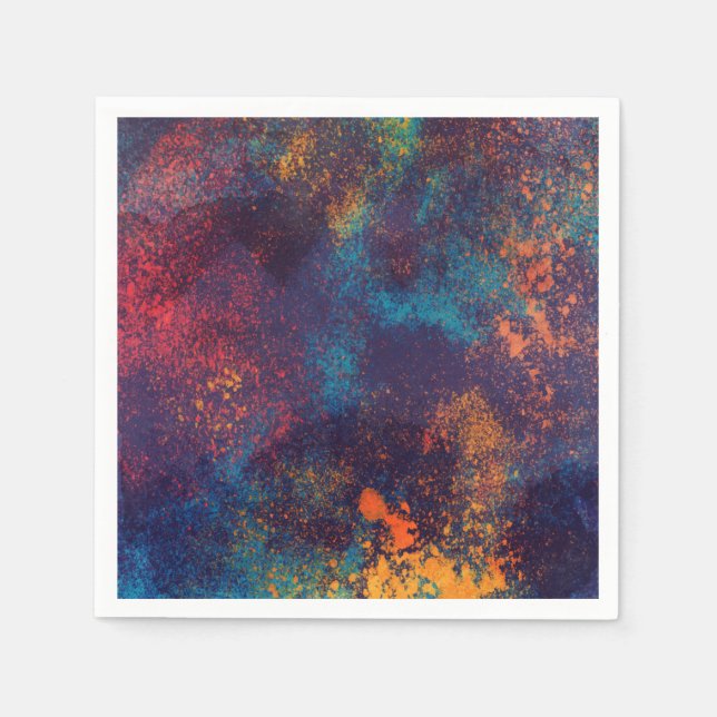 Artistic Colourful Grunge Spots | Napkin (Front)
