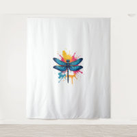 Artistic Colourful Pop Art painted Dragonfly