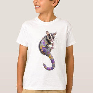 Artistic Colourful Sugar Glider Kids T-Shirt