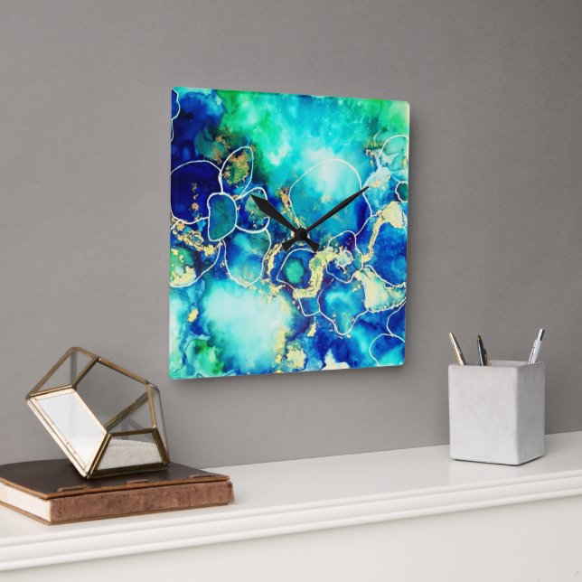 Artistic colourful wall clock (Office)
