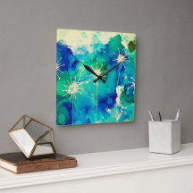 Artistic colourful wall clock
