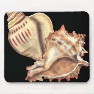 Artistic Conch Shells Mouse Pad