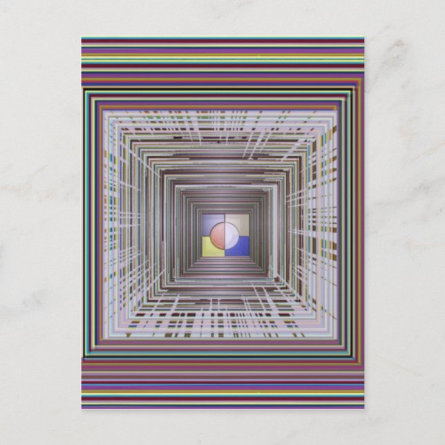ARTISTIC Cosmic Infinity ART Light end of Tunnel Postcard (Front)