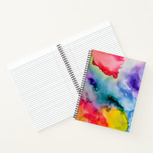 Artistic Creative Splashes of Watercolor Notebook