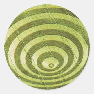 Artistic Crop Circle Classic Round Sticker