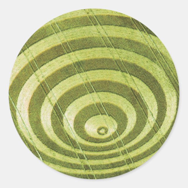 Artistic Crop Circle Classic Round Sticker (Front)