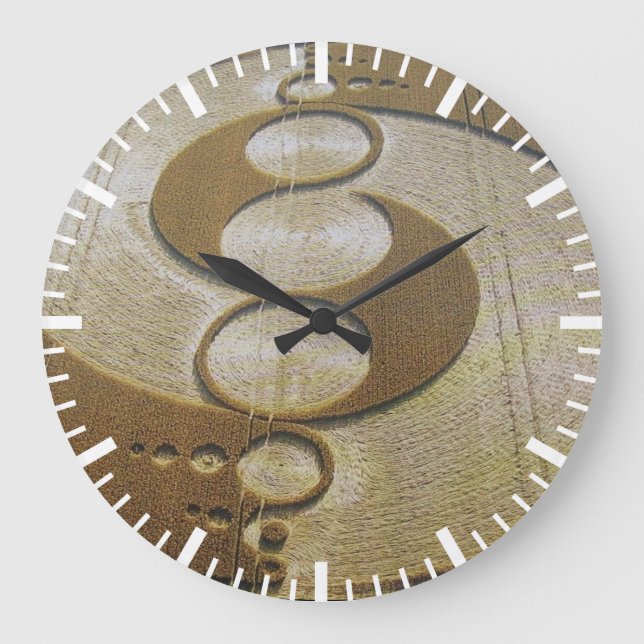 Artistic Crop Circle Large Clock (Front)