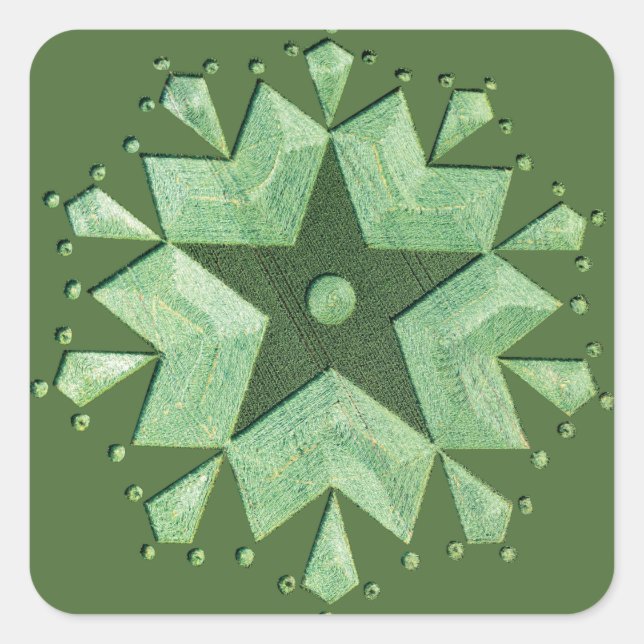 Artistic Crop Circle Square Sticker (Front)