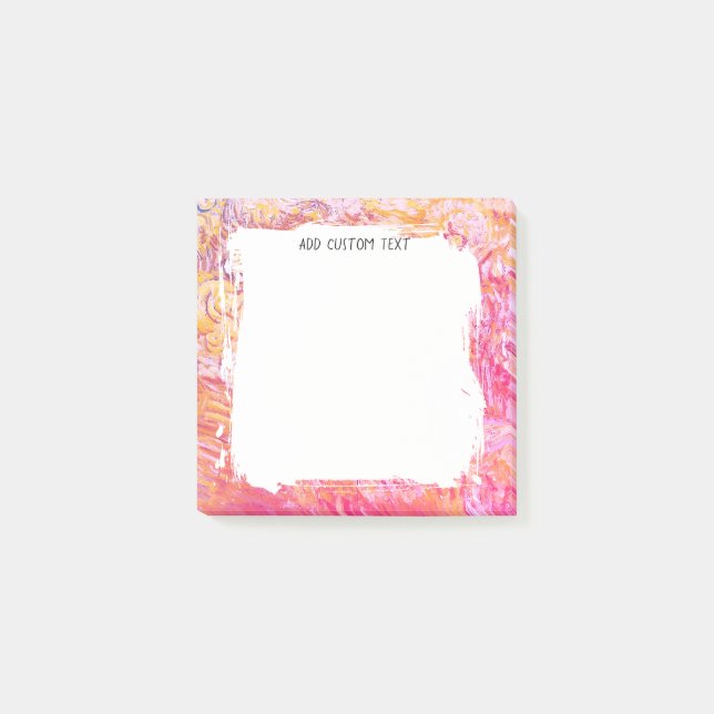 Artistic CUSTOM Chic Monogram Personalized Post-it Notes (Front)
