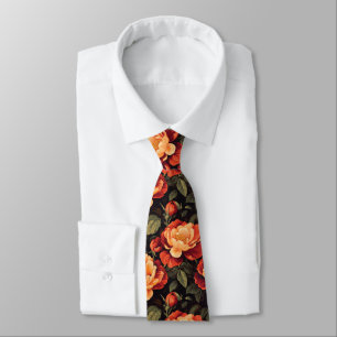 Artistic Dads Fathers Day Gifts Rose Flower Tie