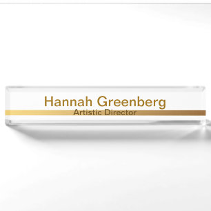 Artistic Director Gold Desk Name Plate 2