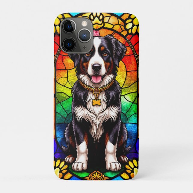 Artistic Dog Stained Glass Portrait Case-Mate iPhone Case (Back)
