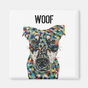 Artistic Dog Woof Magnet