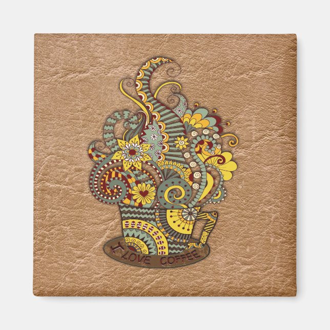 Artistic-doodle-drawing art magnet (Front)