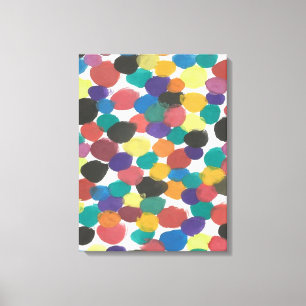 Artistic Dots Abstract Canvas Art Print