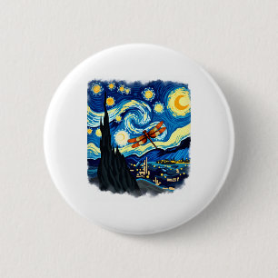 Artistic Dragonfly Shirt Van Gogh Starry Night Dra 6 Cm Round Badge