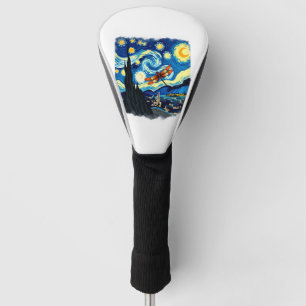Artistic Dragonfly Shirt Van Gogh Starry Night Dra Golf Head Cover