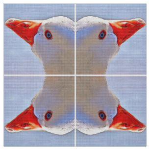 Artistic Duck Black Outline Art Tapestry Fabric