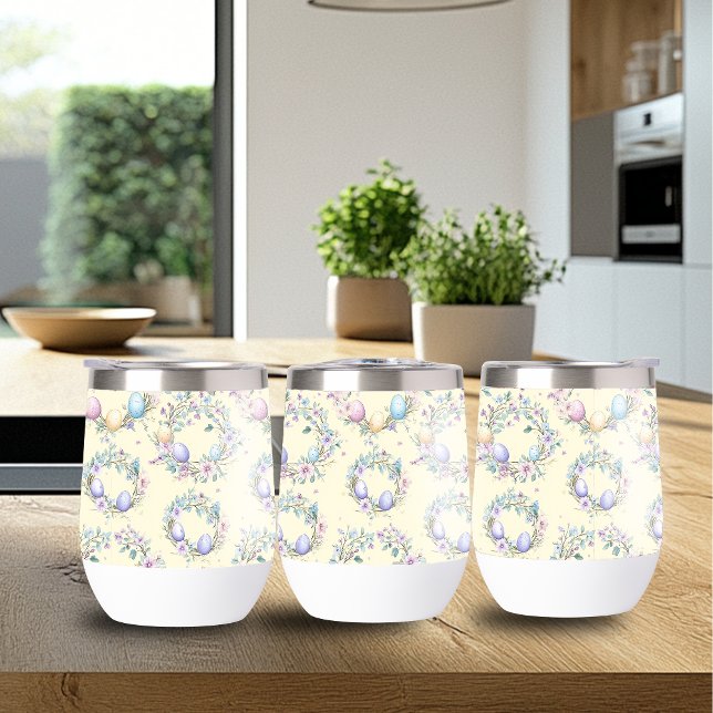 Artistic Easter Pattern Wine Tumbler (Creator Uploaded)