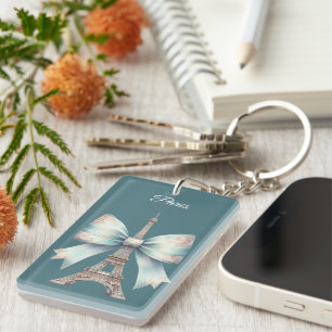 Artistic Eiffel Tower Key Ring