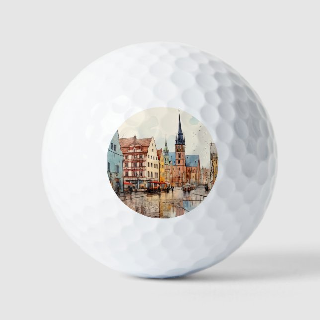 Artistic Elegance with a Touch of Germany Golf Balls (Front)