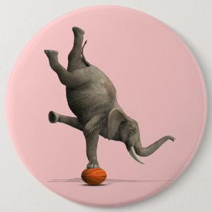 Artistic Elephant 6 Cm Round Badge