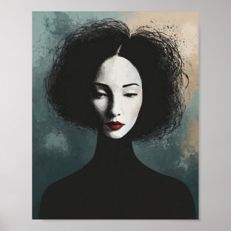 Artistic Faceless Woman Portrait Poster