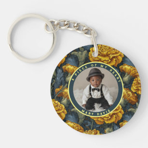 Artistic family photo Carnation Floral Key Ring