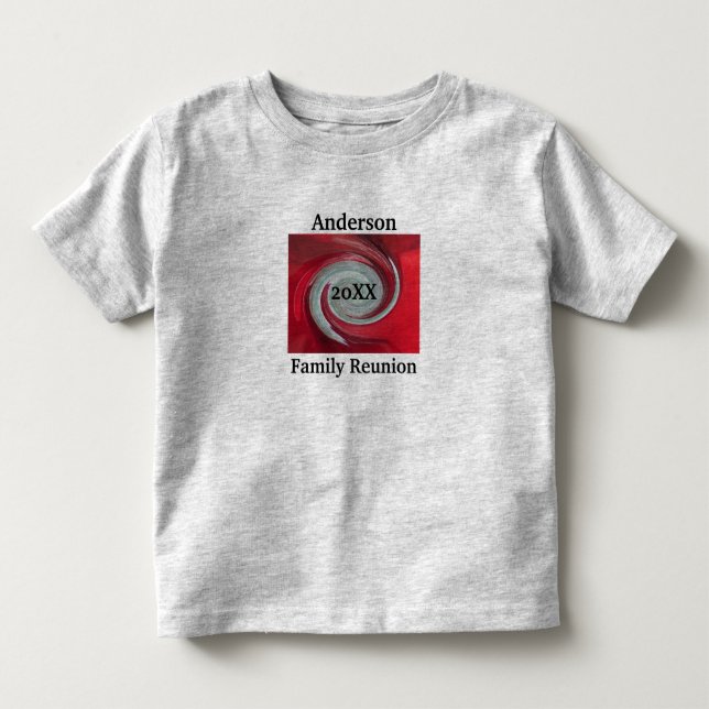 Artistic Family Reunion Abstract Swirl Keepsake Toddler T-Shirt (Front)